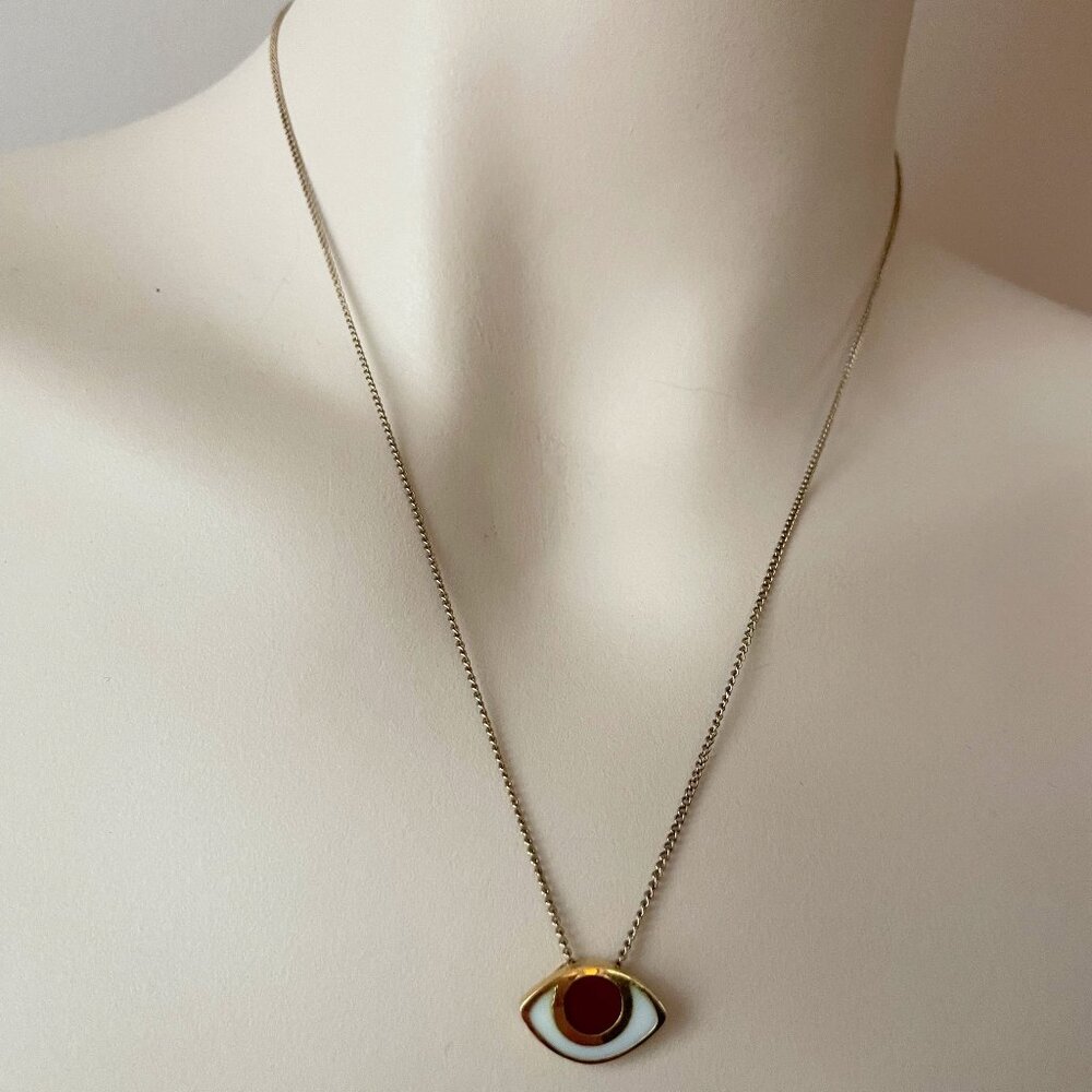 Anthropologie Vision Evil Eye Necklace By Maker's Circle *RARE PIECE